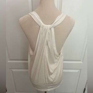 Anthropologie Twist Halter Tank, White, Size M, New with tags